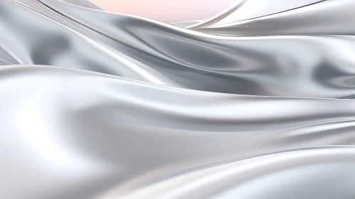 Elegant Silver Silk Cloth 3D Render Elegant Silver Silk Cloth 3D Render