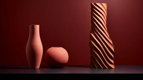 Ceramic Vases Still Life Composition Ceramic Vases Still Life Composition