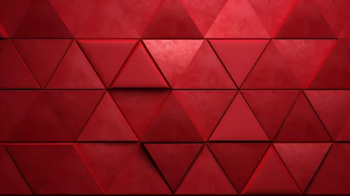 Red Geometric Triangle Pattern - 3D Rendering Red Geometric Triangle Pattern - 3D Rendering