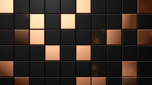 Black and Gold Tile Wall - 3D Rendering Texture Design Black and Gold Tile Wall - 3D Rendering Texture Design