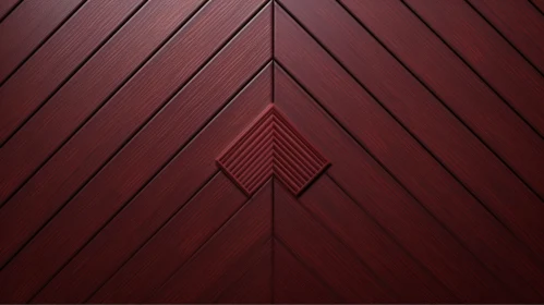 Red Wooden Door with Geometric Pattern Red Wooden Door with Geometric Pattern