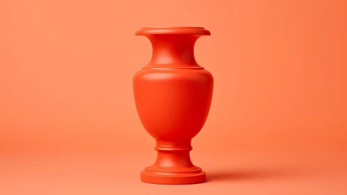 Orange Vase Illustration on Background Orange Vase Illustration on Background
