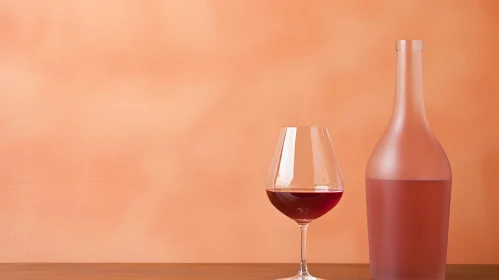Serene Still Life with Red Wine and Glass Serene Still Life with Red Wine and Glass