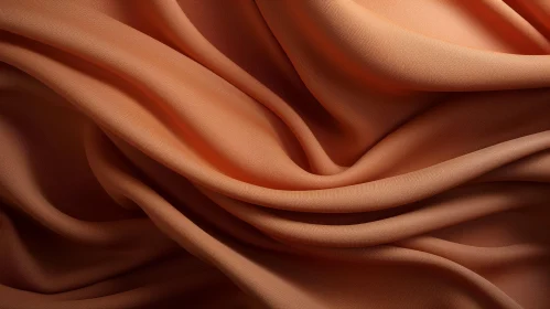 Brown Silk Fabric with Pleats - Elegant Close-Up View Brown Silk Fabric with Pleats - Elegant Close-Up View