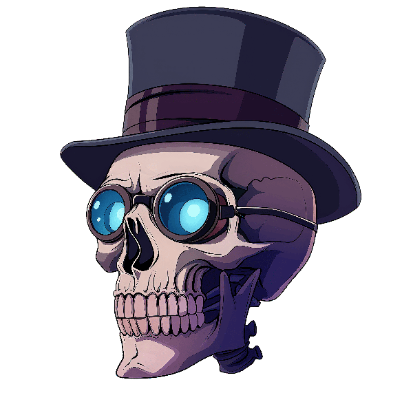 Skull with Top Hat Design Skull with Top Hat Design
