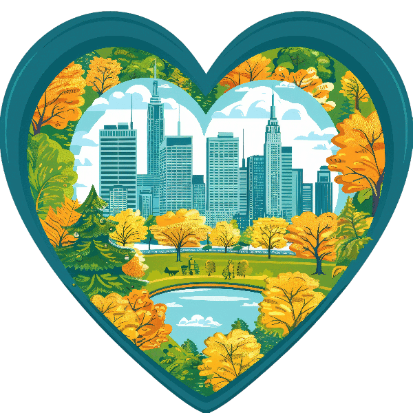 City in Heart T-Shirt Print City in Heart T-Shirt Print