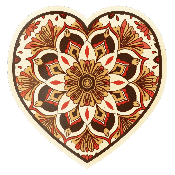Ornate Heart Mandala Design Ornate Heart Mandala Design