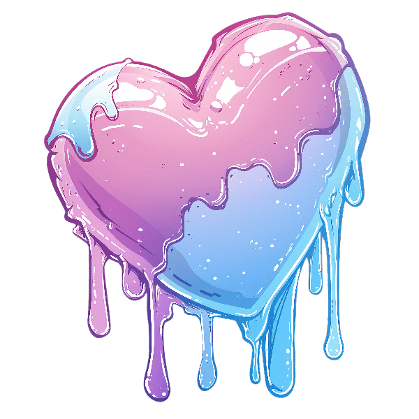 Dripping Heart Pastel Art Dripping Heart Pastel Art