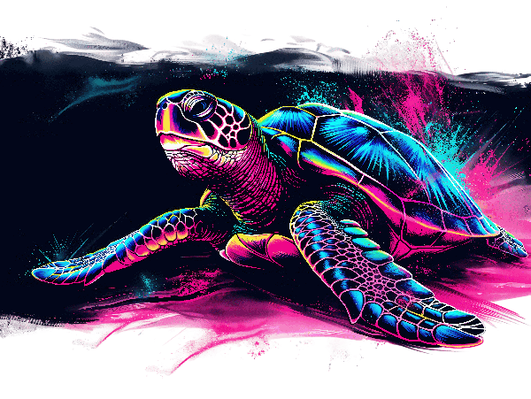 Colorful Turtle Art T-Shirt Colorful Turtle Art T-Shirt