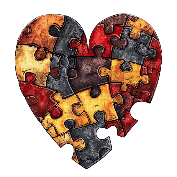 Puzzle Heart Design Puzzle Heart Design