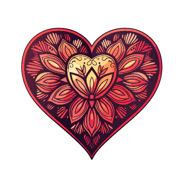 Ornate Heart Mandala Design Ornate Heart Mandala Design