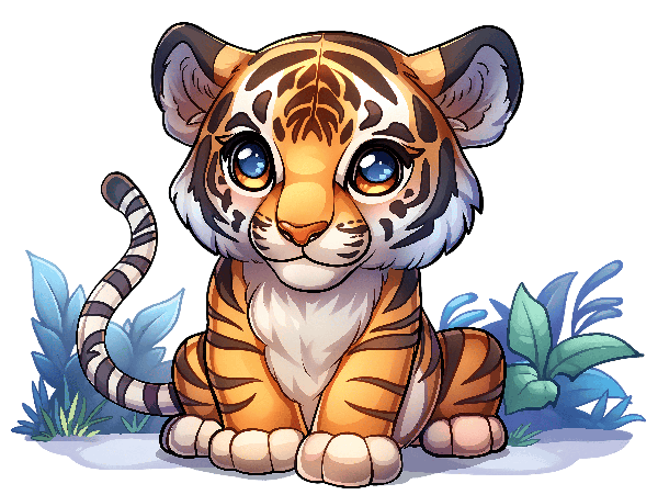 Cute Tiger Illustration for Apparel Cute Tiger Illustration for Apparel