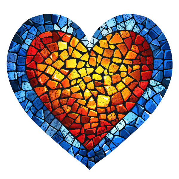 Mosaic Heart Illustration Mosaic Heart Illustration