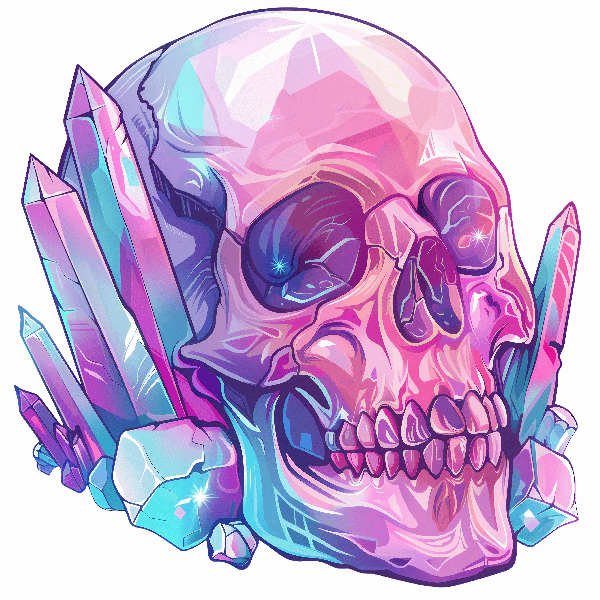 Gem-Encrusted Skull Artwork Gem-Encrusted Skull Artwork