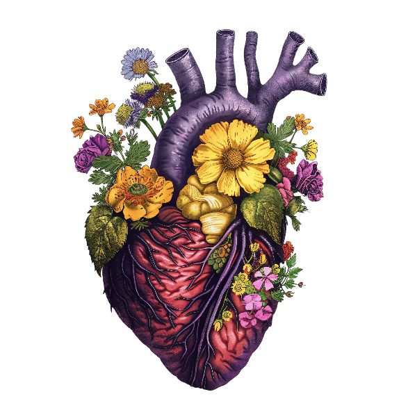 Blooms and Heart Graphic Blooms and Heart Graphic