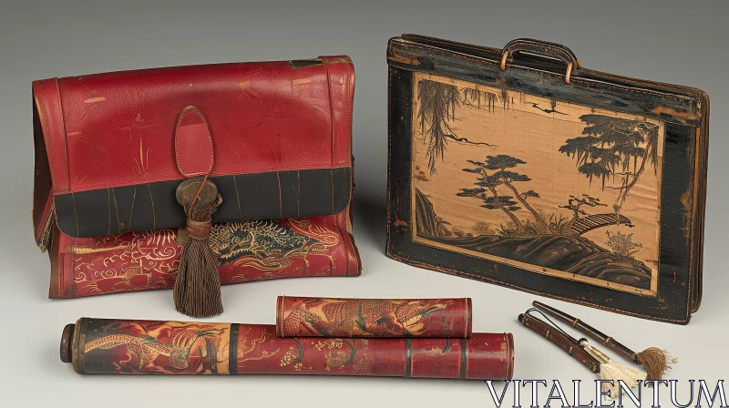 Exquisite Leather Bags with Painted Wooden Panels | Stunning Design Exquisite Leather Bags with Painted Wooden Panels | Stunning Design