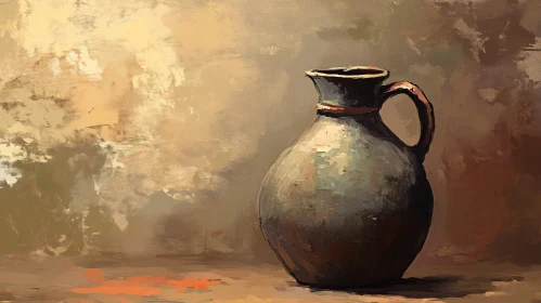 Rustic Pottery Jug Artwork Rustic Pottery Jug Artwork