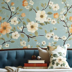 Vintage Floral Pattern with Soft Colors Vintage Floral Pattern with Soft Colors